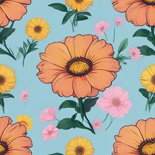 cartoon flowers aesthetic