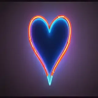 neon heart png