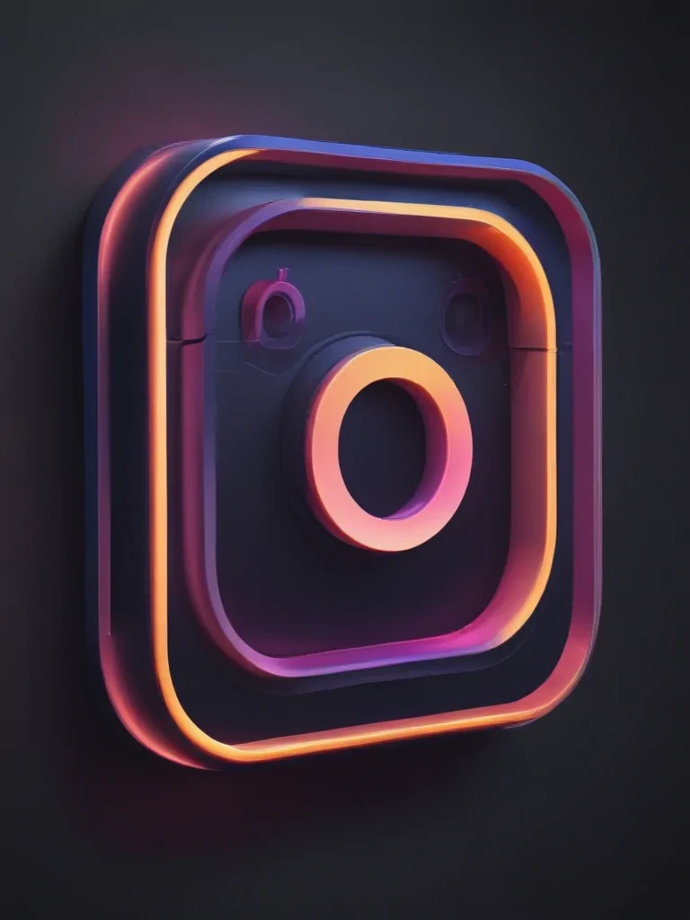 neon instagram logo