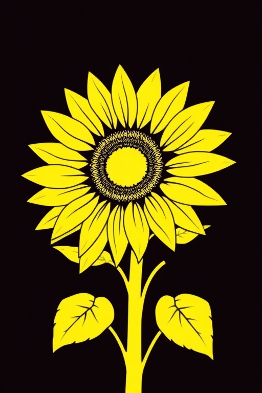 sunflower outline