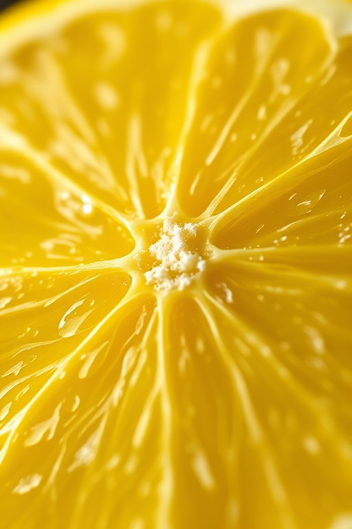 a highly detailed, realistic close-up of a fresh lemon, with vibrant yellow color and textured skin, taken with a Canon EOS R5, 50mm f/1.2 lens, aperture f/2.8, ISO 100, natural lighting, shallow depth of field, sharp focus on the lemon with a soft blurred background
