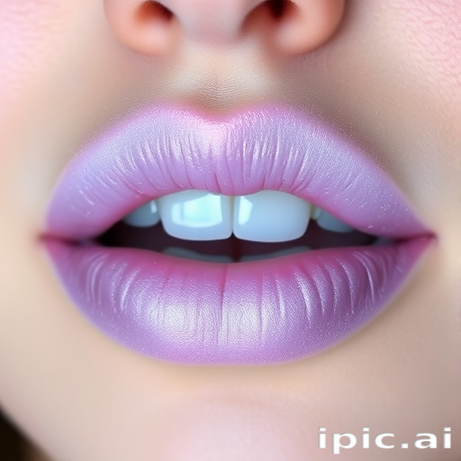 Frosted lavender lips with a pearl finish, named "Frosty Bloom," showcase a cool-toned iridescence and subtle shimmer for a whimsical touch