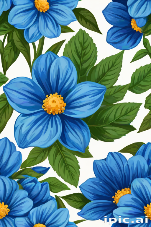 blue flower clip art