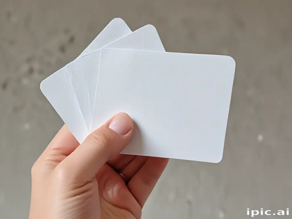 holding card