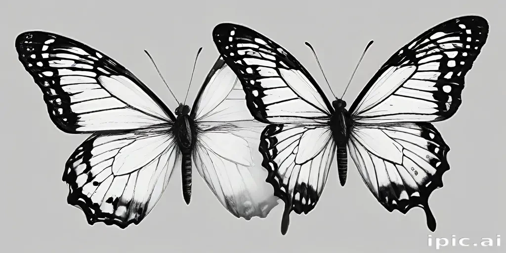 butterfly png black and white