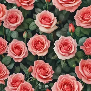roses in background