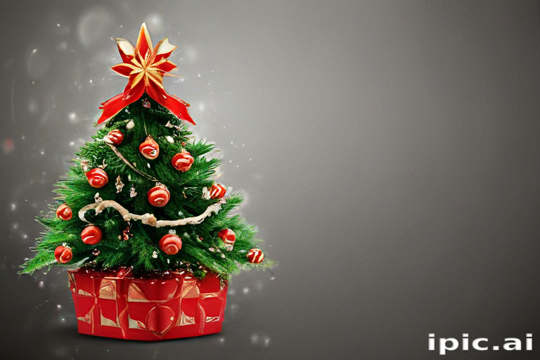 Festively Decorated Christmas Tree with Red Ornaments and Bright Star