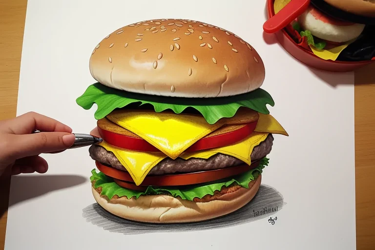 hamburger drawing
