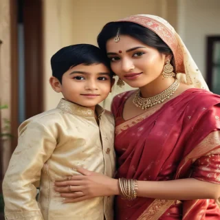 indian mom and son