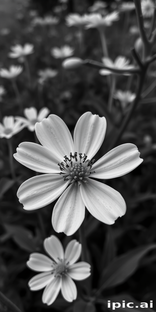 flower images black and white