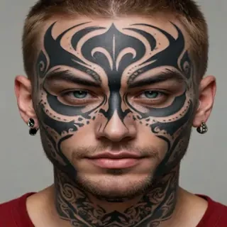 face tattoo png