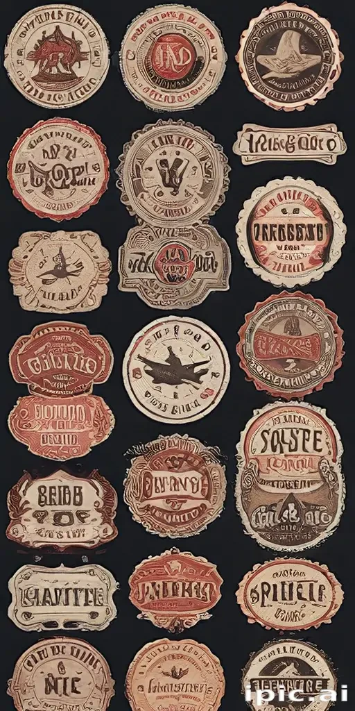 vintage stickers png