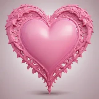 pink heart clipart