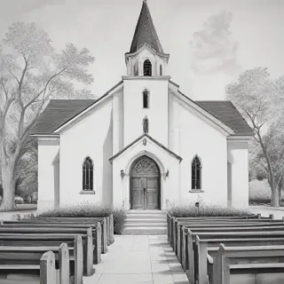 church drawing