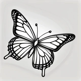 butterfly drawing outline