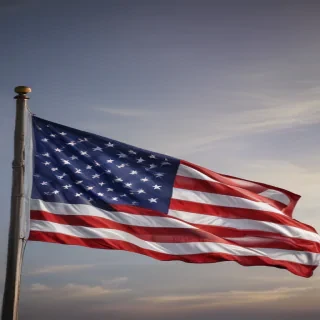 american flag waving png
