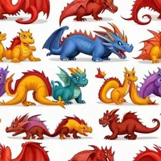 cartoon dragons