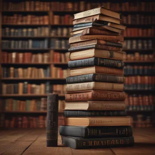 book stack png