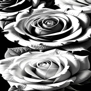 black and white rose background