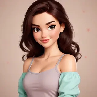 brunette cartoon characters