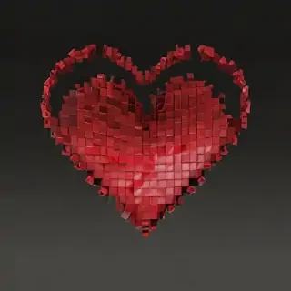 pixelated heart png