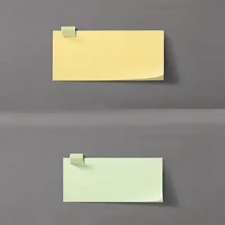 sticky note with transparent background