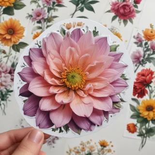 aesthetic flower stickers