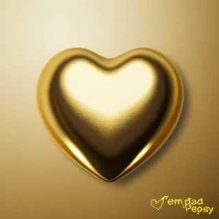 gold heart png