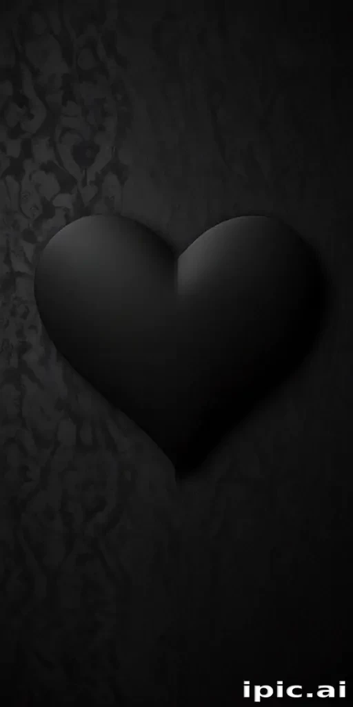 black wallpaper heart