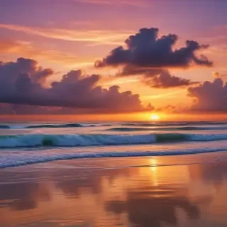 sunset on the beach backgrounds