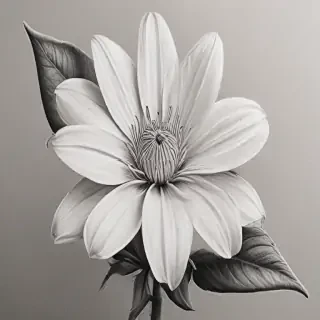 flower pencil drawing