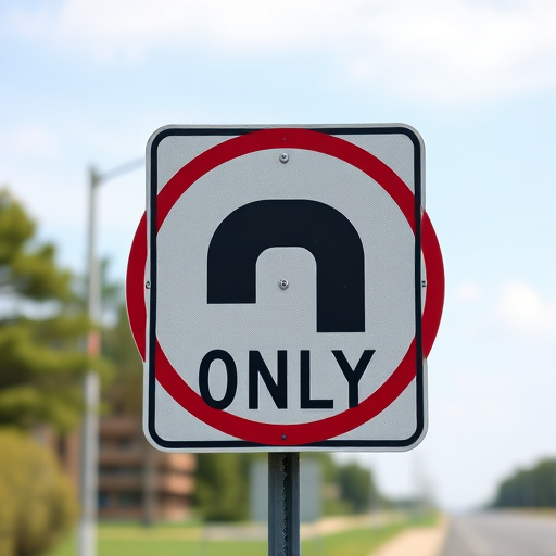 Create an image of a left turn only road sign, captured with a DSLR camera at f/8 aperture, ISO 200, 1/250 sec shutter speed, taken from a slightly elevated angle for a clear view, using a natural light setting to enhance clarity and detail.