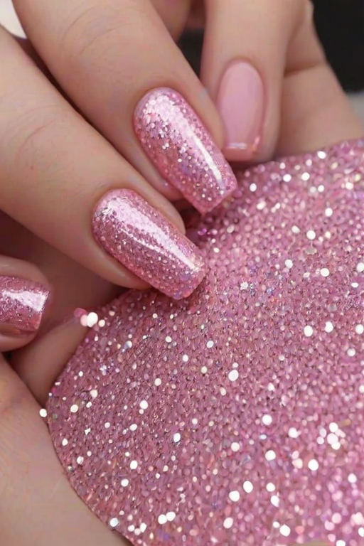 pink glitter aesthetic