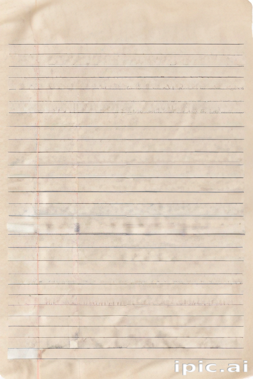 Blank Page of Old Notebook with Faint Lines and Textures Visible