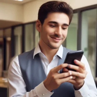person holding phone