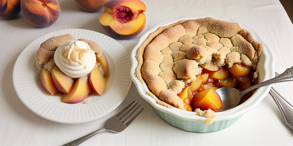 calories in a peach cobbler