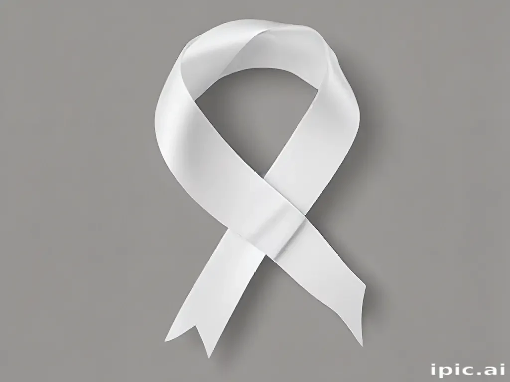 Symbolic White Ribbon Representing Hope, Awareness, and Support for ...