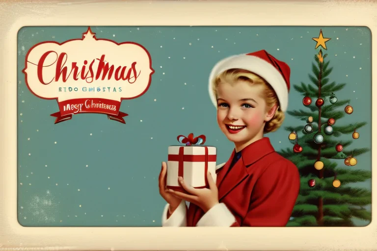retro christmas image