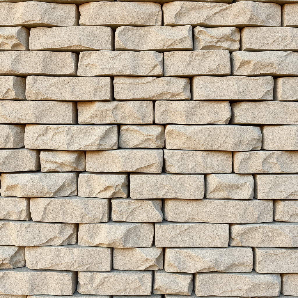 Create a highly detailed texture of a stone wall with rectangular blocks, captured using a DSLR camera at f/8 aperture, ISO 100, 50mm lens, straight-on view, natural lighting, high resolution.