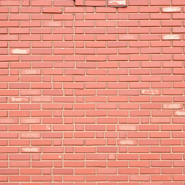 Capture a high-resolution image of a red brick wall with uniform texture and color, using a DSLR camera at f/8 aperture, ISO 100, 1/125 sec shutter speed, taken from a straight-on view to emphasize symmetry and detail.