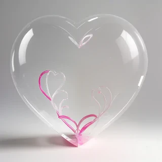 aesthetic transparent heart