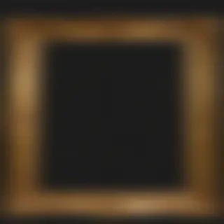 rectangle golden frame png