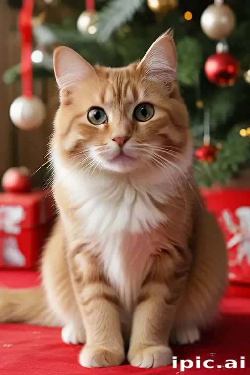 cat christmas background
