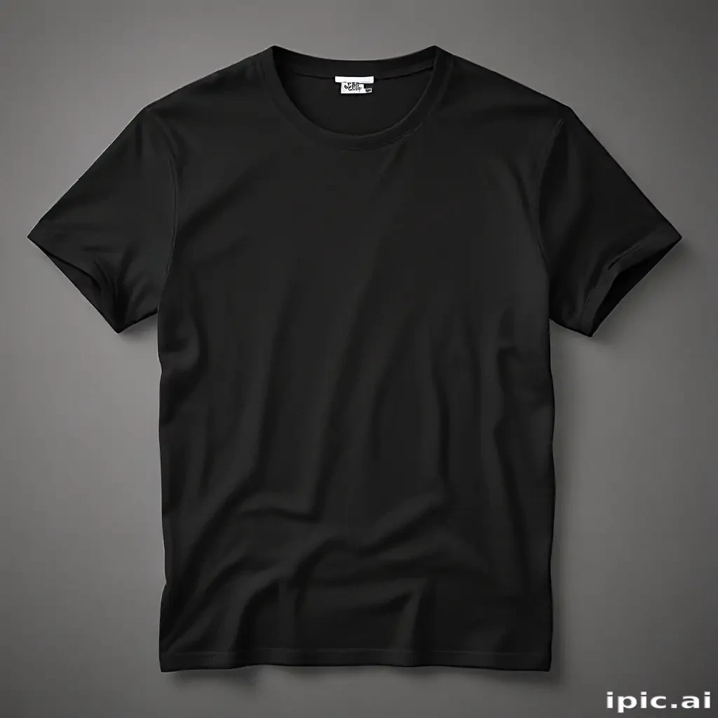 high resolution black t shirt template
