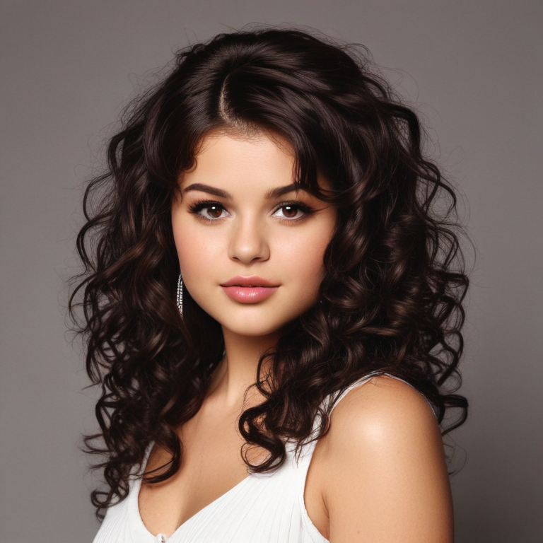 selena gomez curly hair