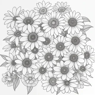 flower drawing color