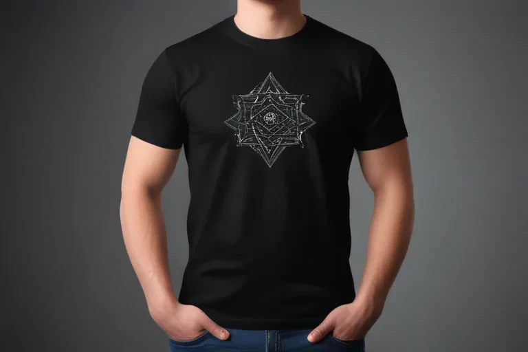 mockup tshirt black