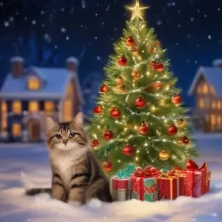 merry christmas cats images