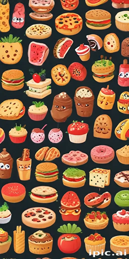 animated food