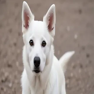 white dog